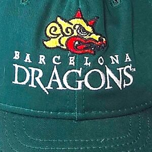 Vintage 1990s Barcelona Dragons Hat Cap NFL Europe World League Green...